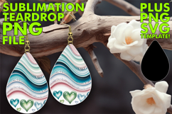 Elegant Teardrop Earrings Magic, Pattern Product Image 1