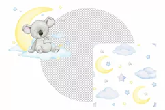 watercolor koala clip art Baby Koala. little animals clipart Product Image 4