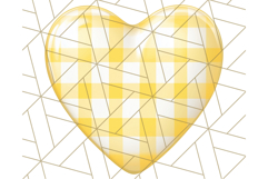 Pastel Puffy Patterned Hearts Clipart PNG, 3D Look Heart Png Product Image 2