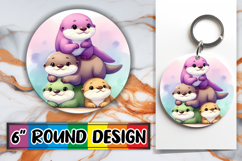 Cheerful Round Car Coaster PNG, Cute Animals Product Image 1