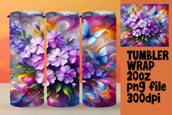 BOLD 20oz Tumbler Wrap for Customization , Flowers Product Image 1