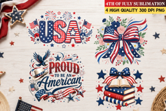 Patriotic USA Sublimation Design | 4th Of July Sublimation Product Image 1