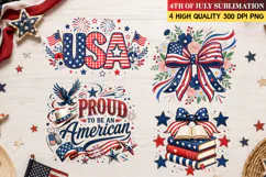 Patriotic USA Sublimation Design | 4th Of July Sublimation Product Image 1