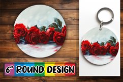 Springtime Splendor Circle: Sublimation Bliss Keychain Product Image 1