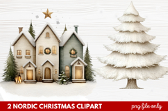 2 Nordic Christmas Clipart | Scandinavian Holiday PNG Product Image 1