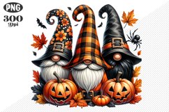 Halloween Gnomes Sublimation - Clipart PNG Design Product Image 1