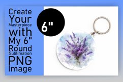 Colorful Floral Pattern Keychain Round Design Circle Product Image 1