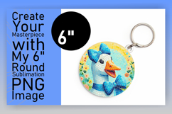Artful Round Design for Keychains , Goose Product Image 1
