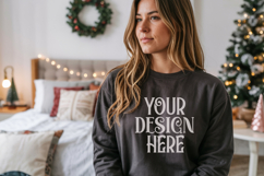 Black Gildan 18500 Sweatshirt Mockup, Unisex mockups Product Image 1