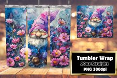 Blooming Gnome Sublimation Tumbler Wrap 20oz Product Image 1