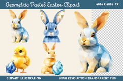 Geometric Pastel Easter Clipart Bundle PNG Product Image 5