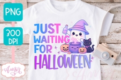 Just Wainting for Halloween PNG design for sublimation Product Image 1
