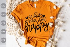 Do What Makes You Happy SVG Cut Files - Boho Girl SVG Design Product Image 2