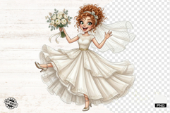 Cute Wedding Bride Clipart Product Image 1