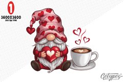 Valentine Gnome Sublimation Clipart - High Quality Design Product Image 2