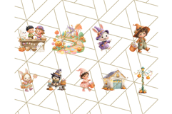 Halloween Neighborhood Clipart PNG for Trick or Treat Product Image 2