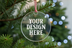 Acrylic Christmas Ornament Mockups , acrylic blank mockup Product Image 1