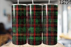 Green Christmas Plaid Tumbler Wrap -High Quality 300 Dpi Product Image 1