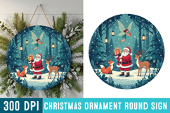 Christmas Round Sign Design PNG Perfect for Holiday Decor Product Image 1