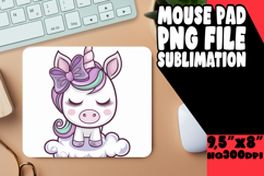 Joyful MOUSE PAD PNG Art, Unicorn Product Image 1