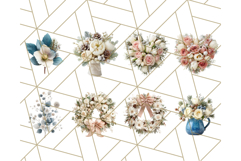 Whimsy Winter Florals Clipart PNG, Christmas Png Clipart Product Image 6