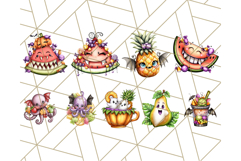 Summerween Tropical Treats Clipart PNG, Halloween Desserts Product Image 2