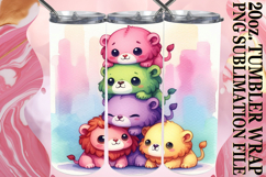 Whimsical nights 20oz tumbler wrap, Cute Animals Product Image 1