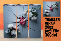 EXTRAORDINARY 20oz Tumbler Graphic , 3D Heart Product Image 1