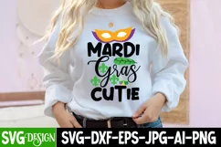 Mardi Gras Cutie SVG Cut File,Mardi Gras SVG Design Product Image 1