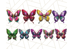 Metallic Butterfly Clipart PNG Clipart, Vibrant Butterfly Product Image 2
