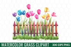Watercolor Grass Clipart Product Image 1