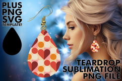 Joyful TEARDROP Earrings Art Ideas, Valentine's Pattern Product Image 1
