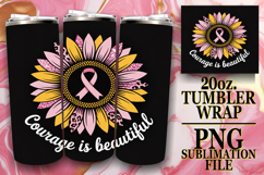 RADIANT DAYS 20oz TUMBLER WRAP, Breast Cancer Product Image 1