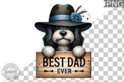 Best Dad Ever Sublimation - Father&#039;s Day Dog Clipart PNG Product Image 1