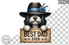 Best Dad Ever Sublimation - Father's Day Dog Clipart PNG Product Image 1