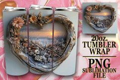 Scenic Serenade: 20oz Heart Frame Design Product Image 1