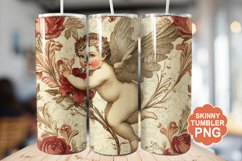 Cupid Vintage Valentine Tumbler | Valentine Tumbler Wrap Product Image 1