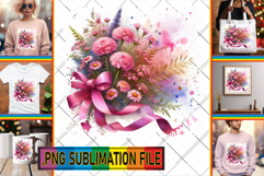 Dazzling TSHIRT Gift Ideas PNG, Flowers Product Image 1