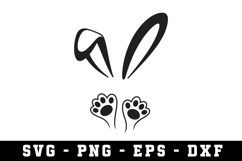 Bunny Ear &amp; Face SVG | SVG Cut files | Cricut Product Image 1