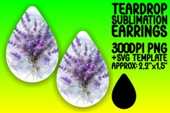 Vibrant Floral Teardrop Earring Pattern Product Image 1
