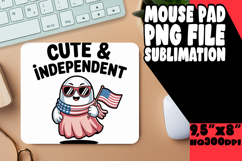 BLISSFUL mouse pad Playful Design, Funny Ghost Product Image 1