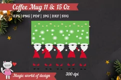 Christmas gnome design svg, 11 oz & 15 oz mug wrap png Product Image 2