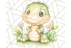 Pastel Safari Jungle Baby Animals PNG Clipart, Nursery Product Image 2