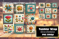 Personalized 20oz Tumbler Gift , Patchwork Product Image 1