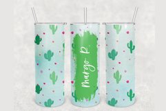 Personalized Cactus Succulent 20 oz skinny tumbler Product Image 1