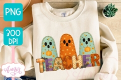 Halloween Teacher Sublimation design PNG| Fall shirt PNG Product Image 2