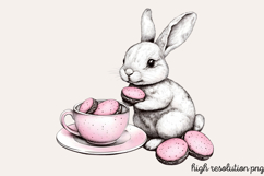 Pink Black Easter Clipart PNG Product Image 1
