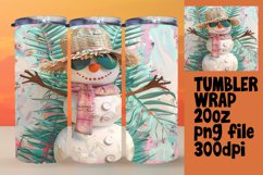 Christmas Castaway: Tropical Snowman Sublimation Product Image 1