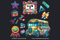 Girly Back to School teacher PNG Clipart Classroom decor Product Image 3