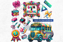 Girly Back to School teacher PNG Clipart Classroom decor Product Image 5